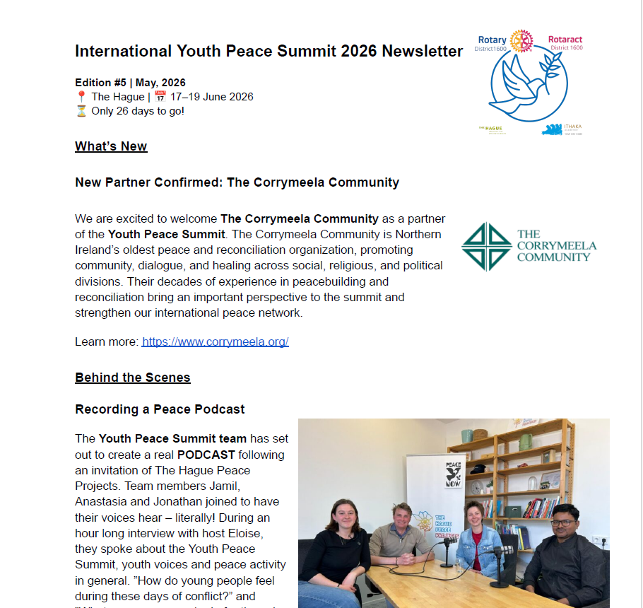 #5 Youth Peace Summit Newsletter